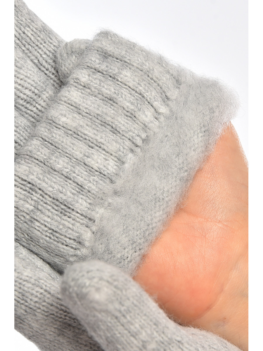 Перчатки женские трикотажные светло-серого цвета 3842 208010C