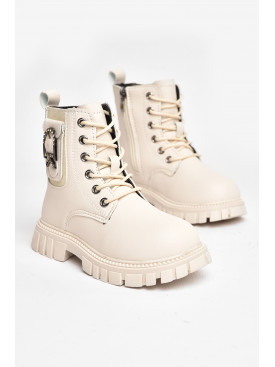 Ботинки детские для девочки еврозима молочного цвета 803В-11 208011C Ботинки детские для девочки еврозима молочного цвета 803В-11 208011C