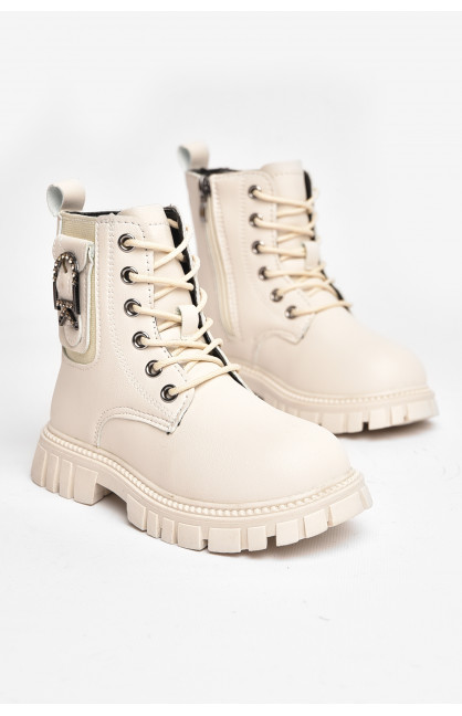 Ботинки детские для девочки еврозима молочного цвета 803В-11 208011C Ботинки детские для девочки еврозима молочного цвета 803В-11 208011C