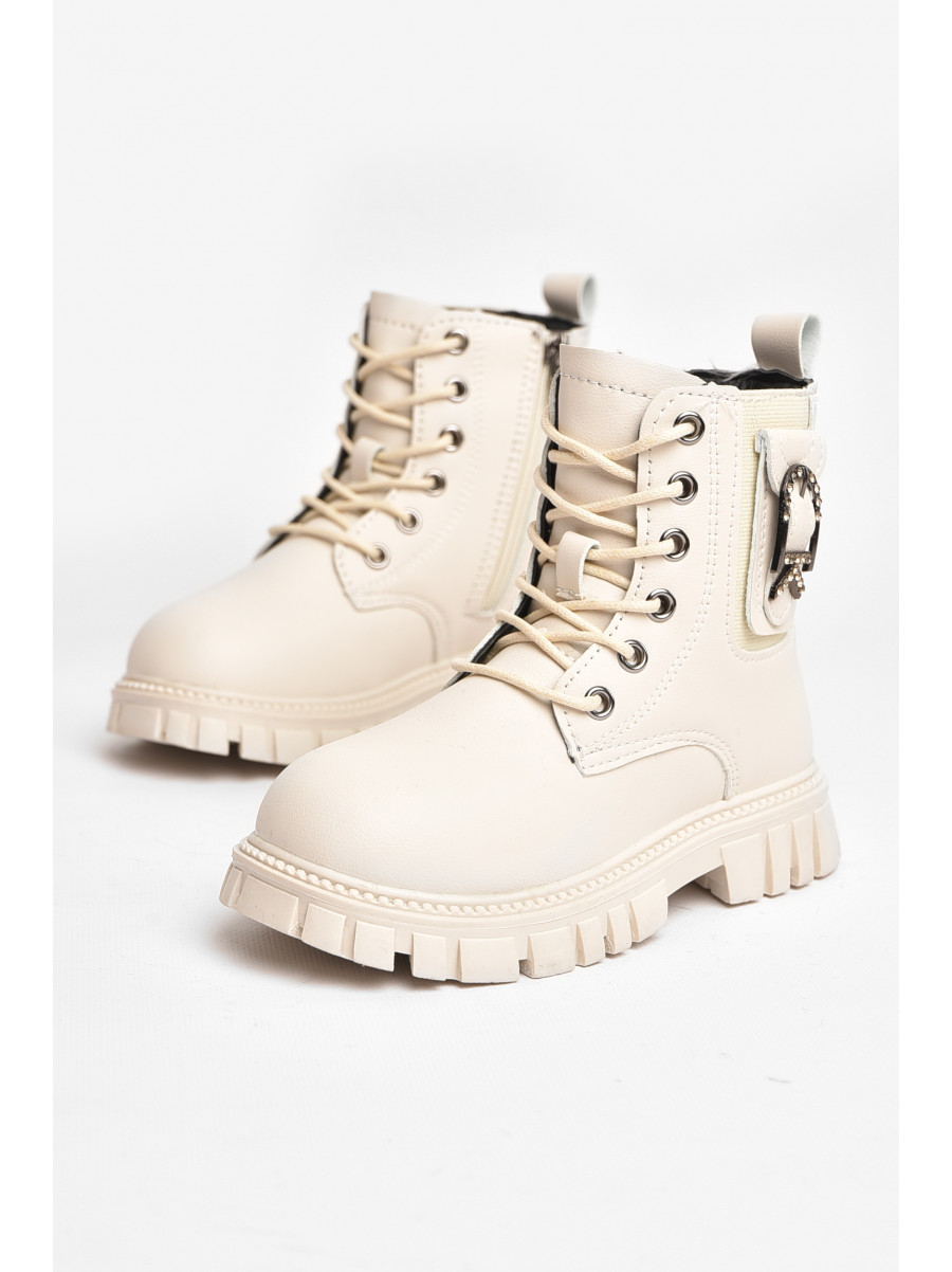 Черевики дитячі для дівчинки єврозима молочного кольору 803В-11 208011C