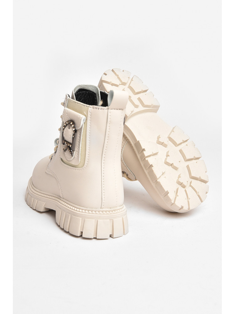 Черевики дитячі для дівчинки єврозима молочного кольору 803В-11 208011C