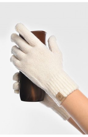 Перчатки женские трикотажные белого цвета 3842 208012C