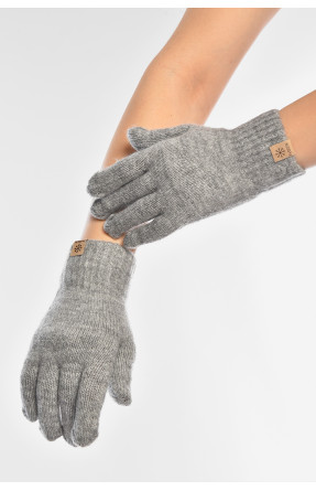 Перчатки женские трикотажные серого цвета 3842 208013C Перчатки женские трикотажные серого цвета 3842 208013C
