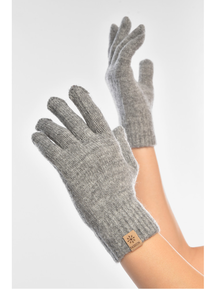 Перчатки женские трикотажные серого цвета 3842 208013C