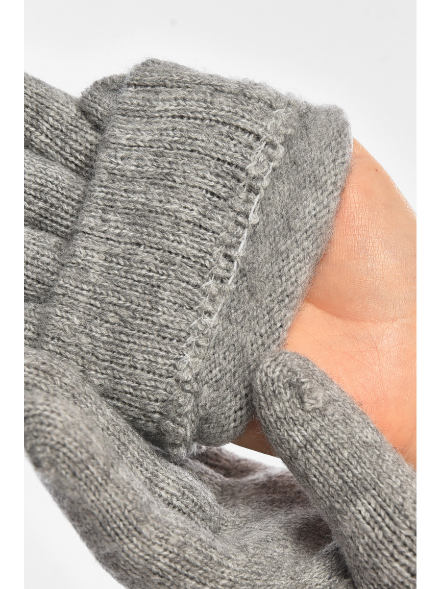 Перчатки женские трикотажные серого цвета 3842 208013C