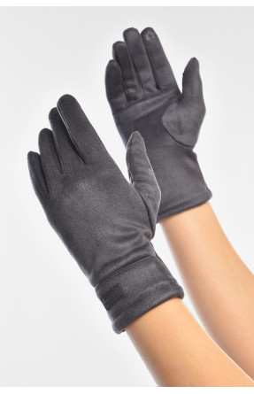 Перчатки женские замшевые на флисе сенсорные тёмно-серого цвета 2-35 208017C Перчатки женские замшевые на флисе сенсорные тёмно-серого цвета 2-35 208017C