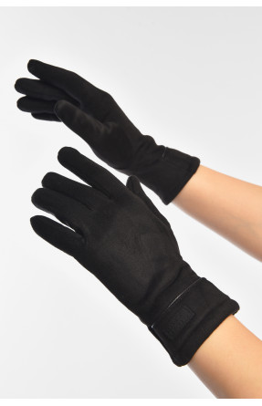 Перчатки женские замшевые на флисе сенсорные черного цвета 2-35 208019C Перчатки женские замшевые на флисе сенсорные черного цвета 2-35 208019C