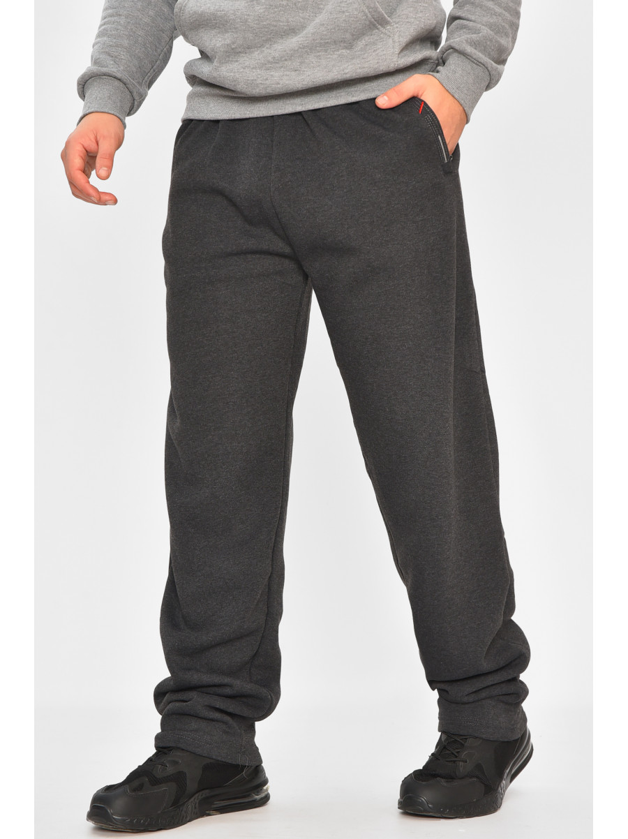 Спортивні штани чоловічі на флісі темно-синього кольору R-41753-pk 208020C