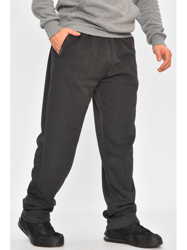 Спортивні штани чоловічі на флісі темно-синього кольору R-41753-pk 208020C