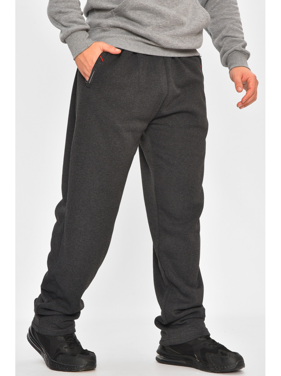 Спортивні штани чоловічі на флісі темно-синього кольору R-41753-pk 208020C