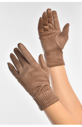 Перчатки женские замшевые на флисе сенсорные тёмно-бежевого цвета 2-31 208025C Перчатки женские замшевые на флисе сенсорные тёмно-бежевого цвета 2-31 208025C