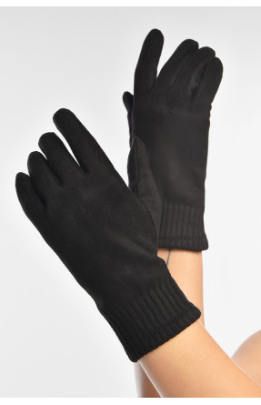 Перчатки женские замшевые на флисе сенсорные черного цвета 2-31 208026C Перчатки женские замшевые на флисе сенсорные черного цвета 2-31 208026C