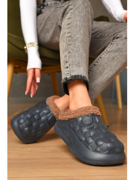 Галоши без задника утепленные темно-синего цвета 604 208028C Галоши без задника утепленные темно-синего цвета 604 208028C