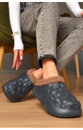 Галоши без задника утепленные темно-синего цвета 604 208028C