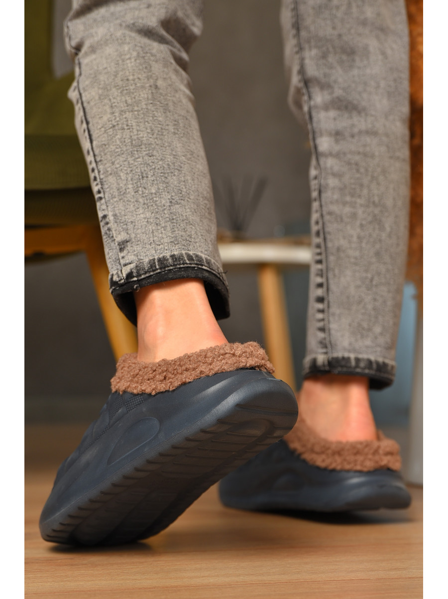 Галоши без задника утепленные темно-синего цвета 604 208028C