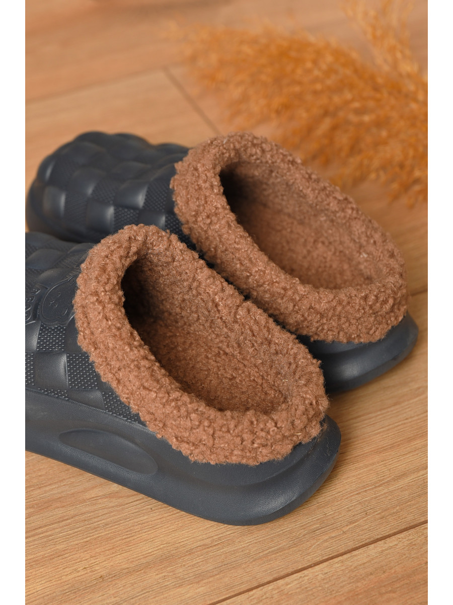 Галоши без задника утепленные темно-синего цвета 604 208028C