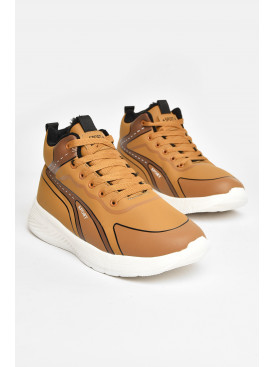 Кроссовки мужские светло-коричневого цвета на меху М 137 208030C Кроссовки мужские светло-коричневого цвета на меху М 137 208030C