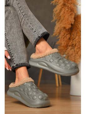 Калоші без задника утеплені сірого кольору 604 208031C Калоші без задника утеплені сірого кольору 604 208031C