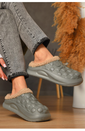 Галоши без задника утепленные серого цвета 604 208031C