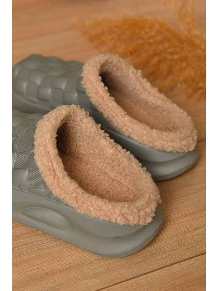 Галоши без задника утепленные серого цвета 604 208031C