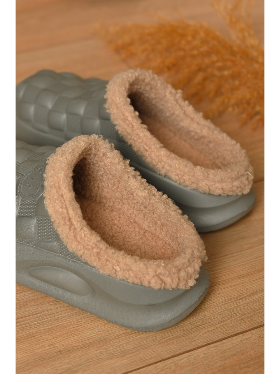 Галоши без задника утепленные серого цвета 604 208031C