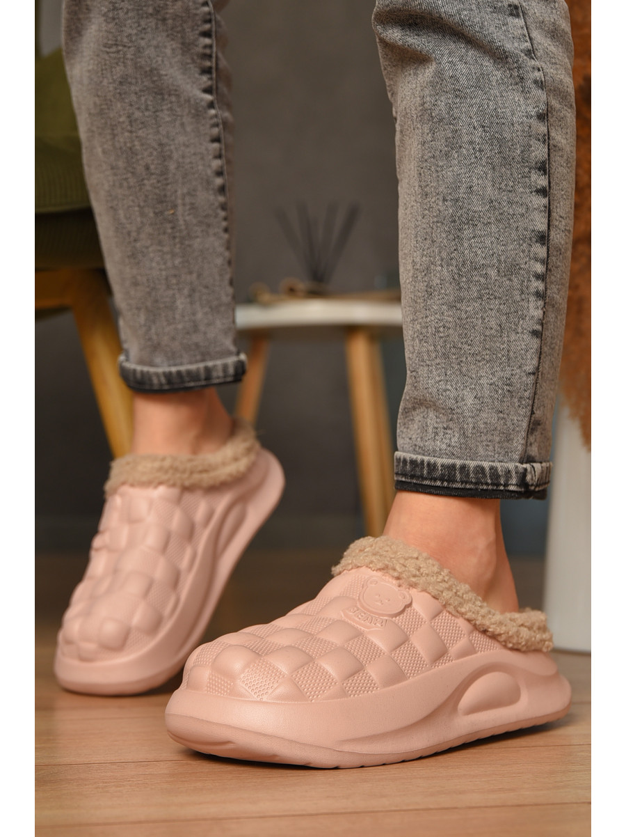 Галоши без задника утепленные пудрового цвета 604 208032C