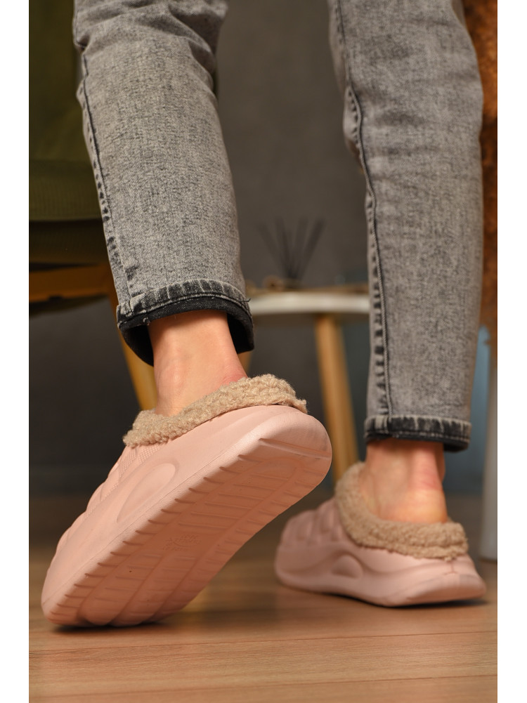 Галоши без задника утепленные пудрового цвета 604 208032C