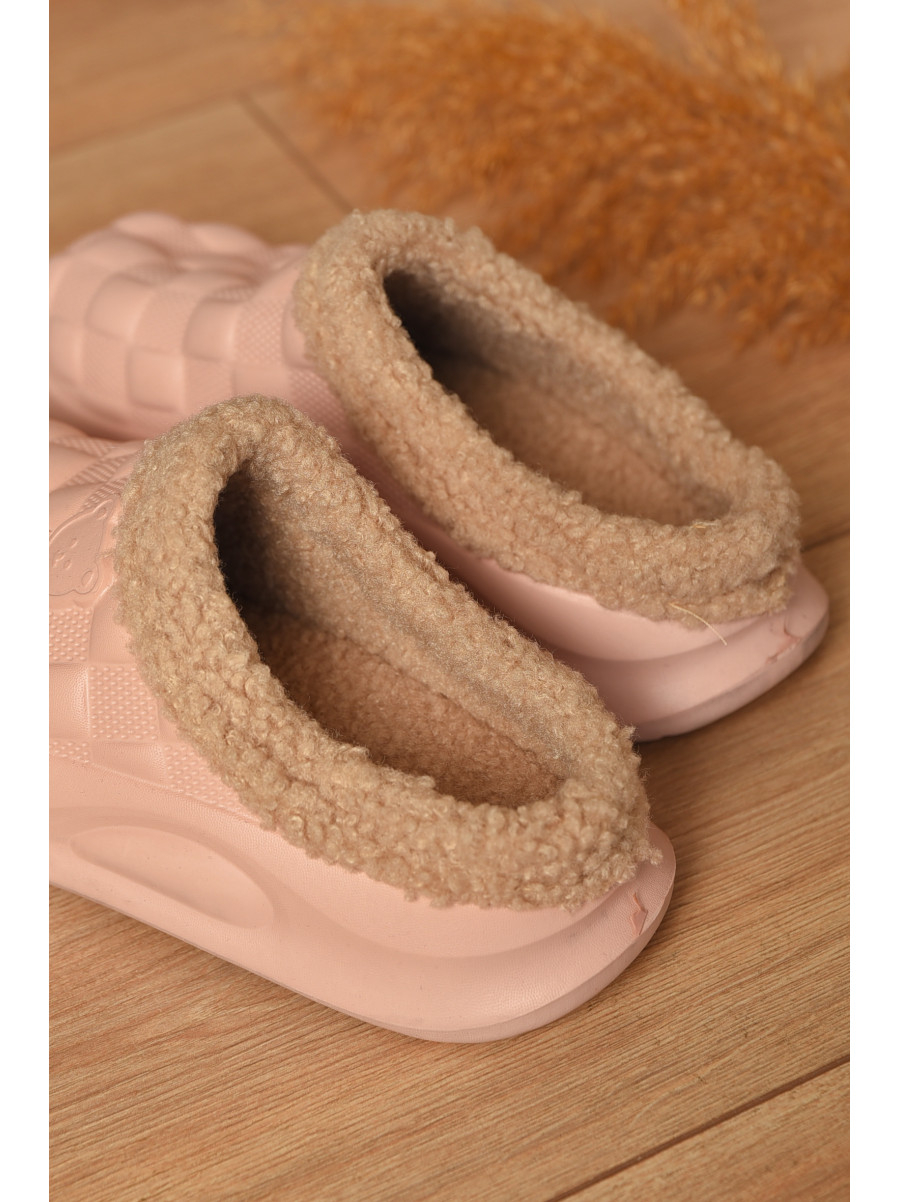 Галоши без задника утепленные пудрового цвета 604 208032C