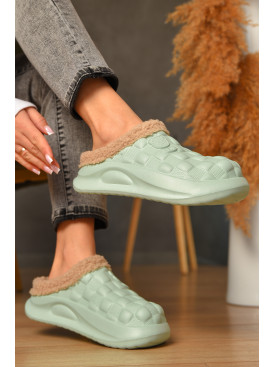 Галоши без задника утепленные мятного цвета 604 208033C Галоши без задника утепленные мятного цвета 604 208033C