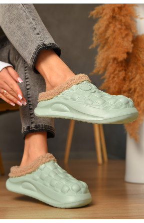 Галоши без задника утепленные мятного цвета 604 208033C