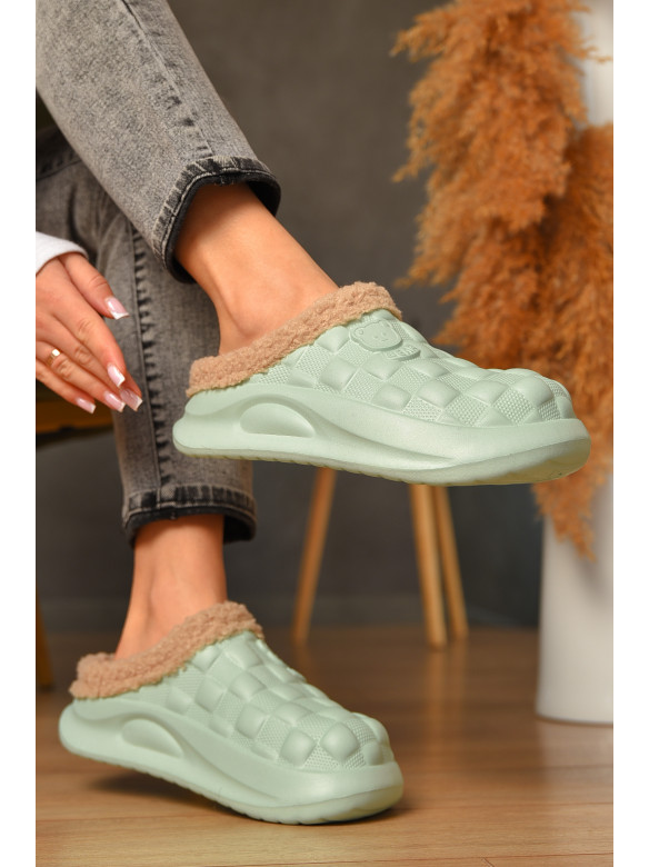 Галоши без задника утепленные мятного цвета 604 208033C