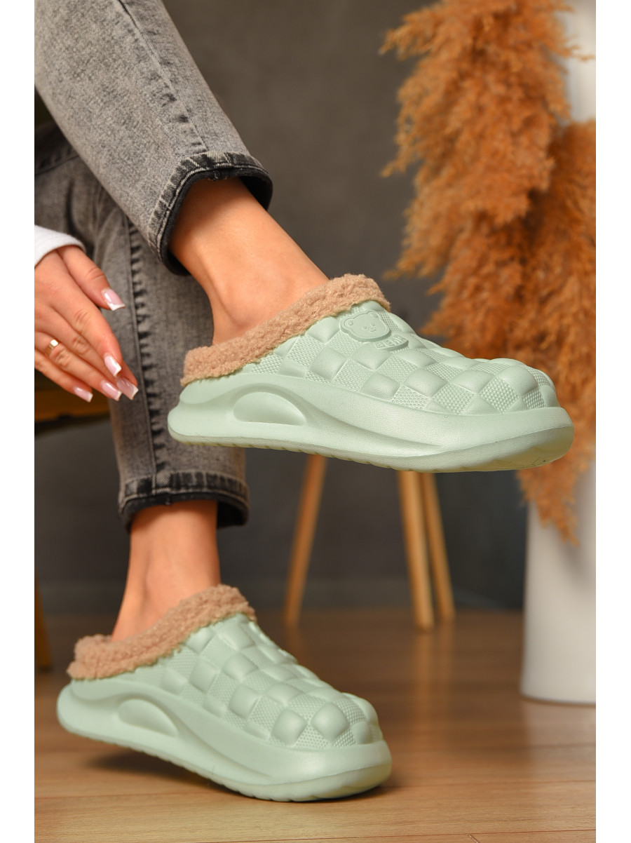 Галоши без задника утепленные мятного цвета 604 208033C