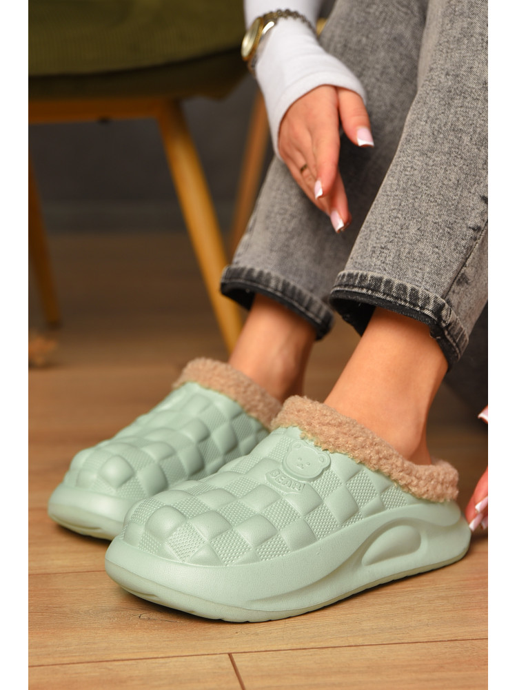 Галоши без задника утепленные мятного цвета 604 208033C