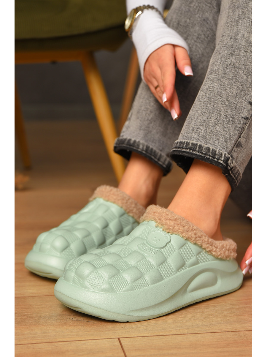 Галоши без задника утепленные мятного цвета 604 208033C