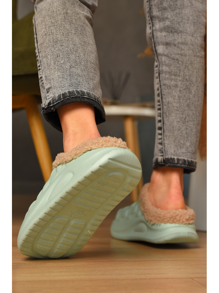 Галоши без задника утепленные мятного цвета 604 208033C