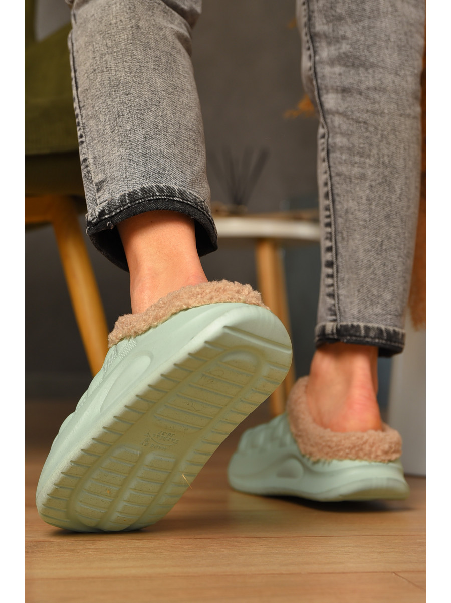 Галоши без задника утепленные мятного цвета 604 208033C