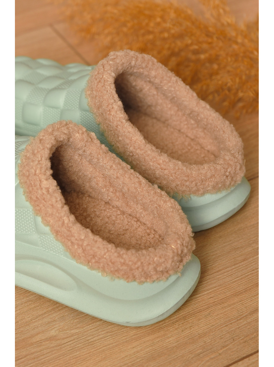 Галоши без задника утепленные мятного цвета 604 208033C