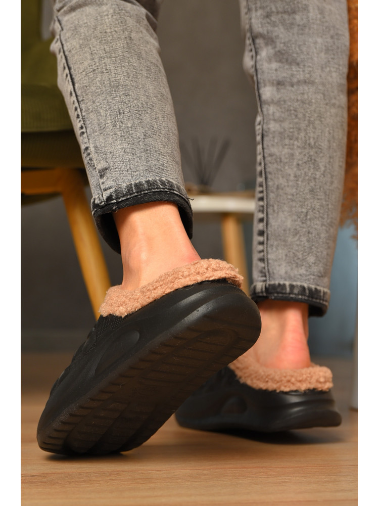 Галоши без задника утепленные черного цвета 604 208034C