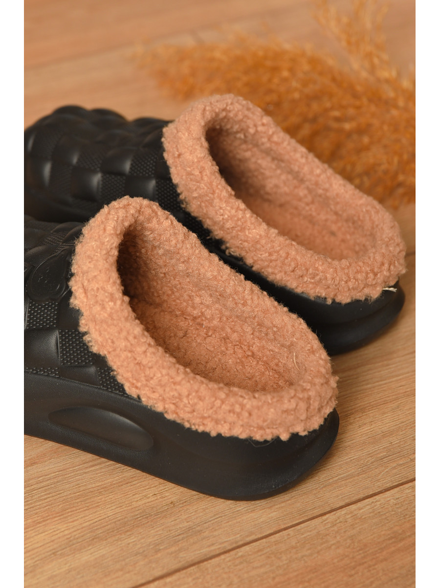 Галоши без задника утепленные черного цвета 604 208034C