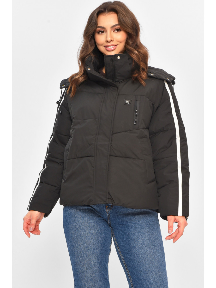 Куртка жіноча демісезонна чорного кольору 866 208036C