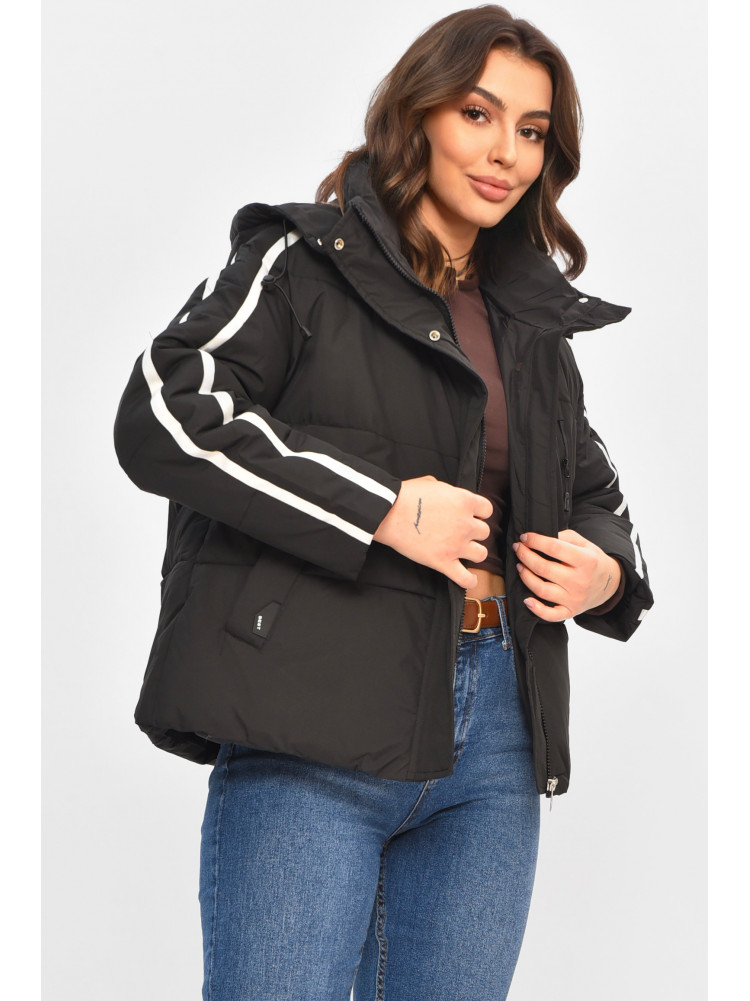 Куртка жіноча демісезонна чорного кольору 866 208036C
