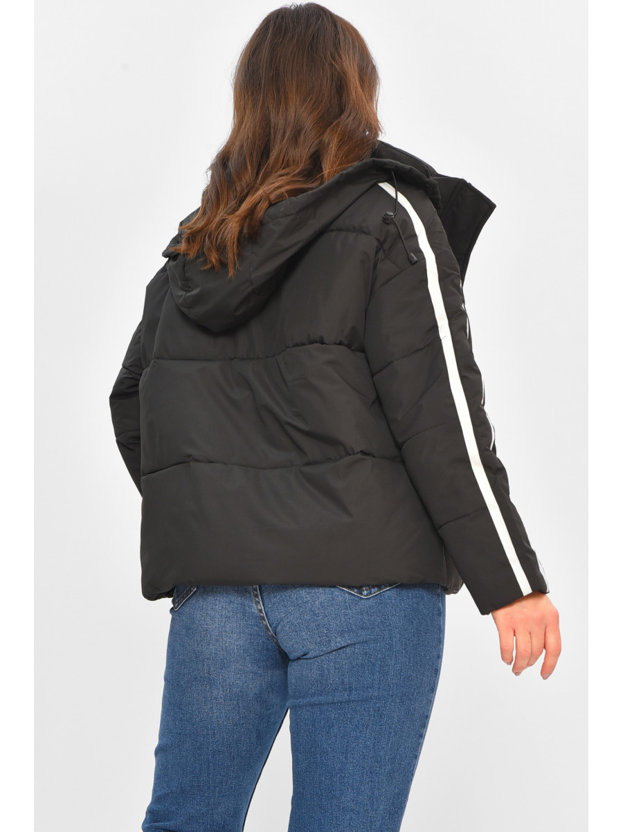 Куртка жіноча демісезонна чорного кольору 866 208036C