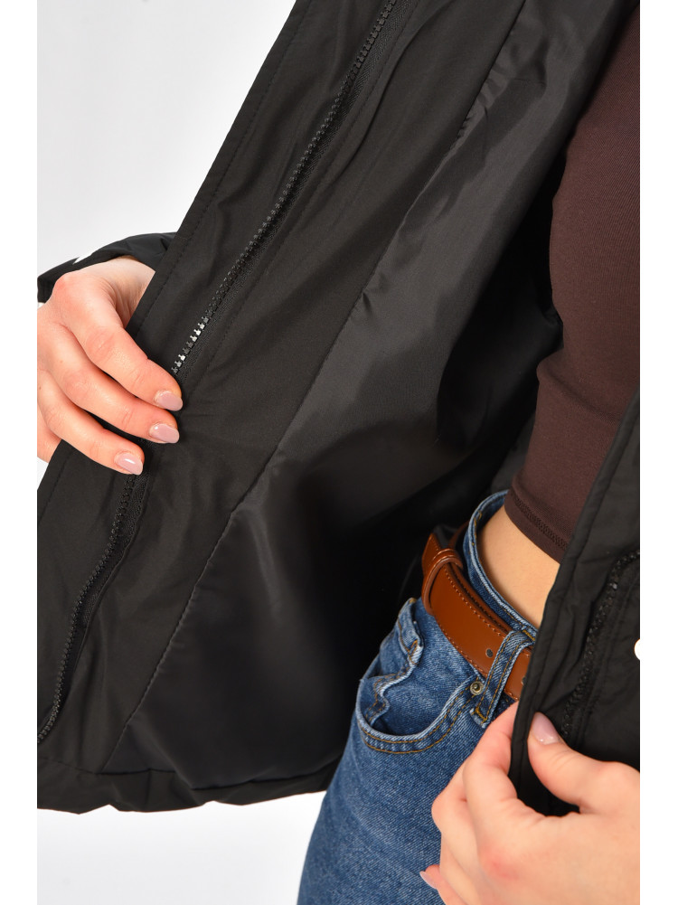 Куртка жіноча демісезонна чорного кольору 866 208036C