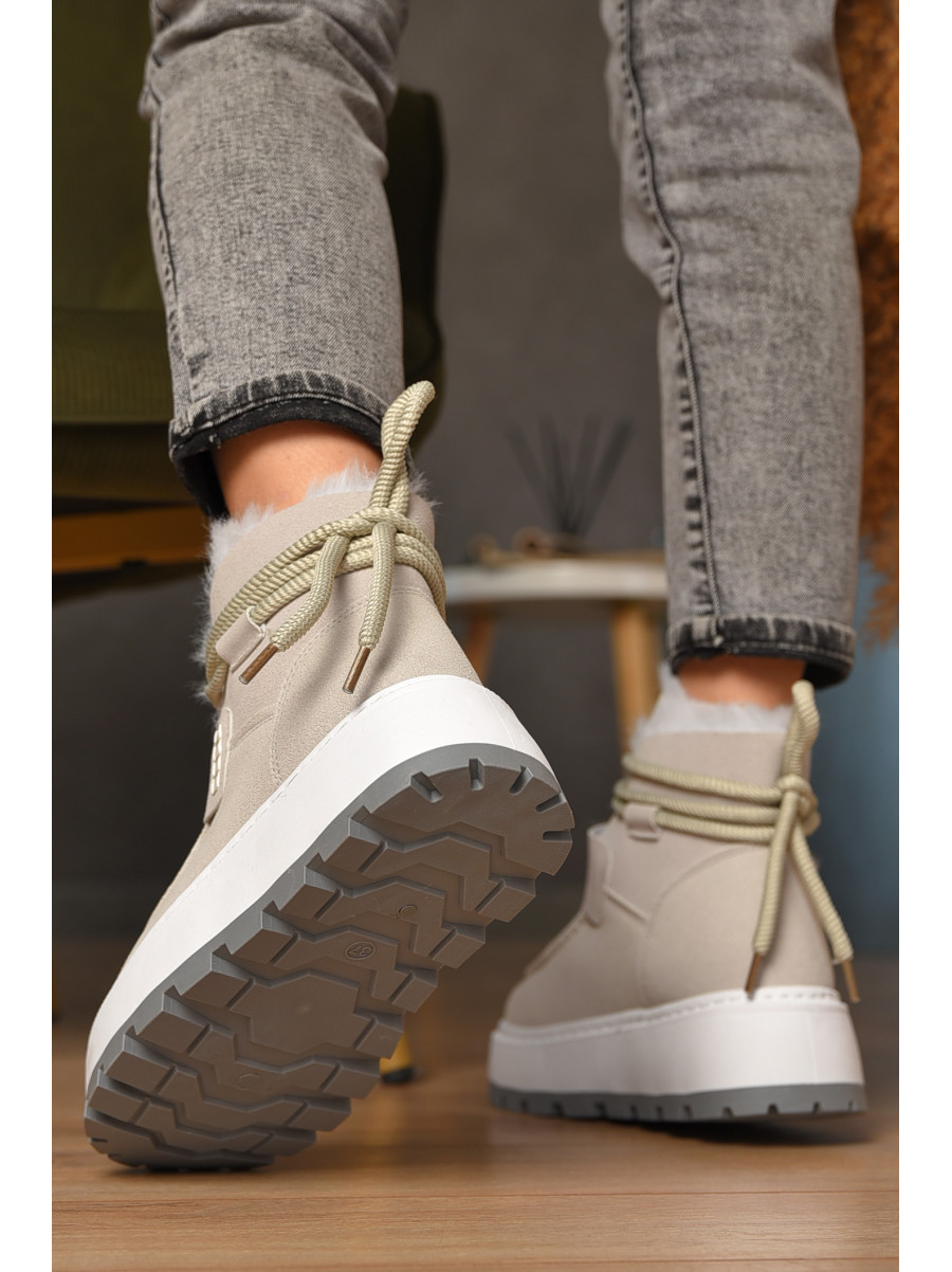 Угги женские на меху светло-серого цвета СМ-7 208047C