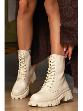 Ботинки женские зимние светло-бежевого цвета Z 2-2 208049C Ботинки женские зимние светло-бежевого цвета Z 2-2 208049C