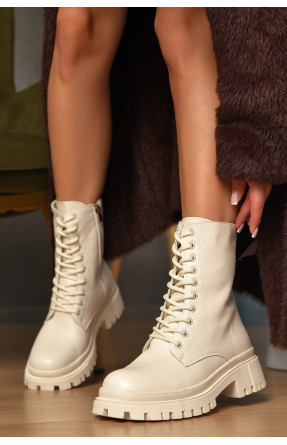 Ботинки женские зимние светло-бежевого цвета Z 2-2 208049C
