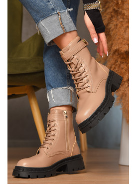Ботинки женские зимние бежевого цвета Z 6-3 208051C Ботинки женские зимние бежевого цвета Z 6-3 208051C