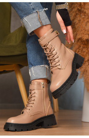 Ботинки женские зимние бежевого цвета Z 6-3 208051C
