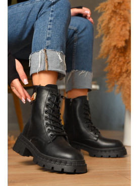 Ботинки женские зимние черного цвета Z 8-1 208052C