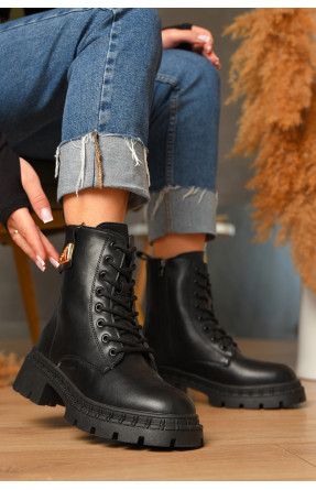 Ботинки женские зимние черного цвета Z 8-1 208052C